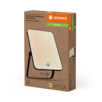 Ledvance - Proiettore LED da parete per esterni con sensore di movimento e sensore crepuscolare FLOODLIGHT LED/30W/230V IP65