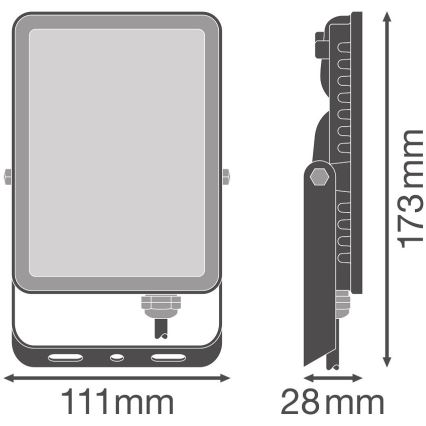 Ledvance - Proiettore LED da parete per esterni FLOODLIGHT LED/20W/230V 6500K IP65