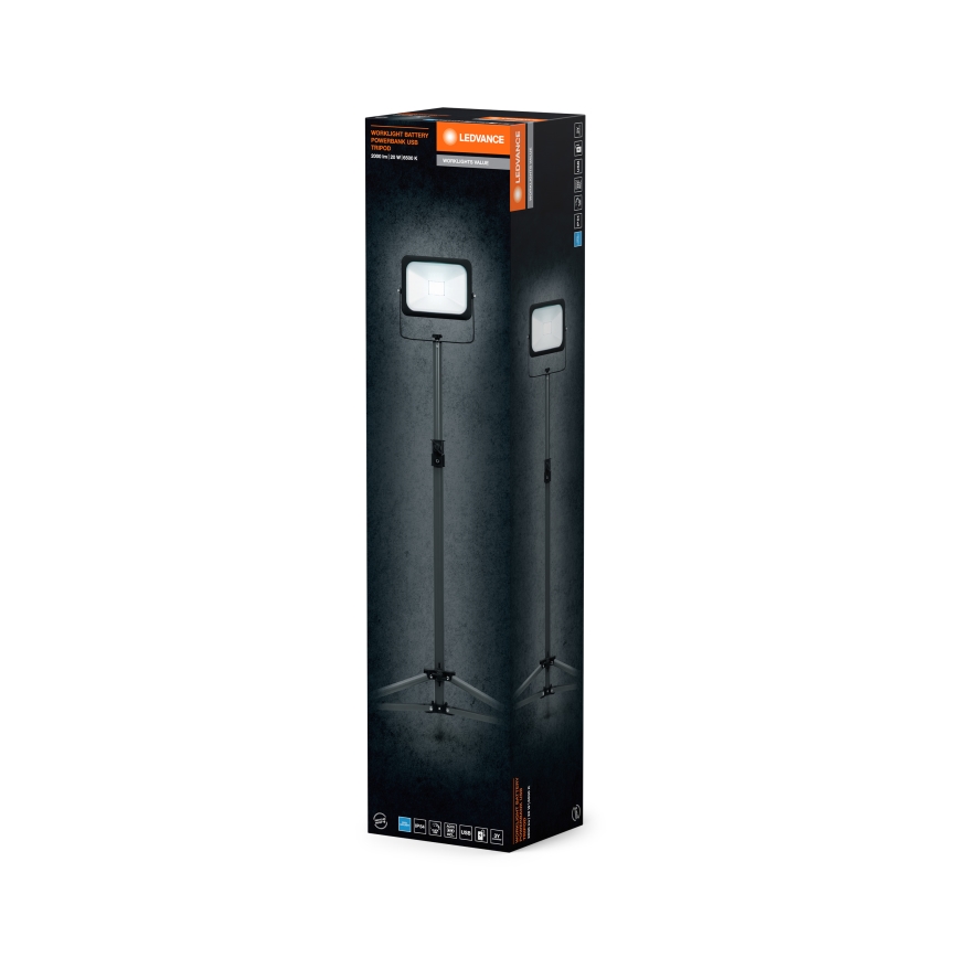 Ledvance - Proiettore LED dimmerabile con un supporto WORKLIGHT TRIPOD LED/20W/3,7V IP54