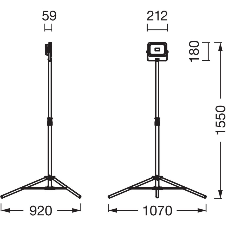 Ledvance - Proiettore LED dimmerabile con un supporto WORKLIGHT TRIPOD LED/20W/3,7V IP54