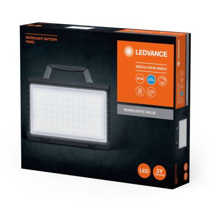 Ledvance - LED Dimmerabile per esterni ricaricabile per riflettore WORKLIGHT BATTERY LED/26W/5V 2200 mAh IP54