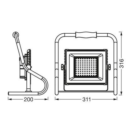 Ledvance - Proiettore LED R-STAND LED/30W/5V IP44