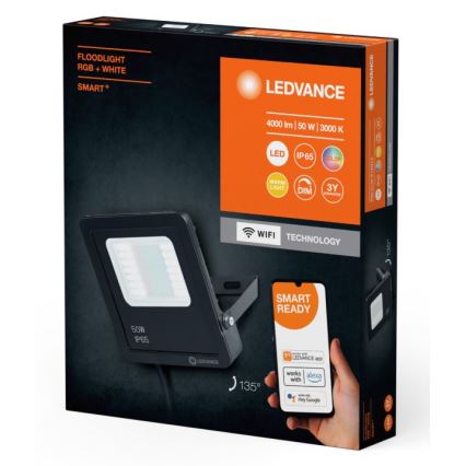 Ledvance - Proiettore da esterno LED RGBW dimmerabile SMART+ FLOODLIGHT LED/50W/230V IP65 Wi-Fi