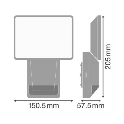 Ledvance - Riflettore da esterno a LED con sensore FLOOD LED/15W/230V IP55