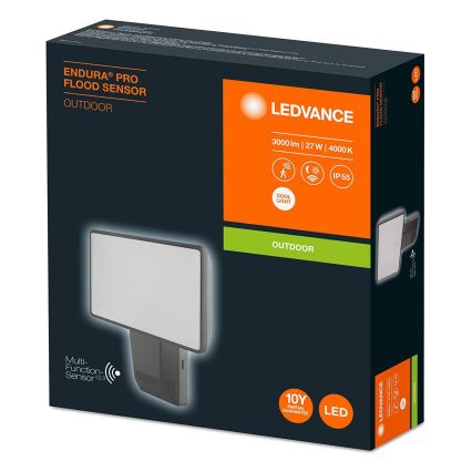 Ledvance - Riflettore da esterno a LED con sensore FLOOD LED/27W/230V IP55