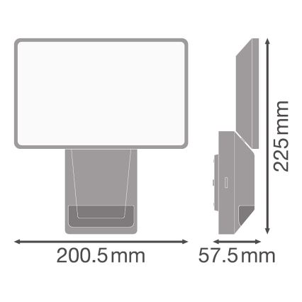 Ledvance - Riflettore da esterno a LED con sensore FLOOD LED/27W/230V IP55