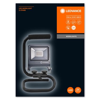 Ledvance - Riflettore LED con supporto S-STAND LED/20W/230V IP65