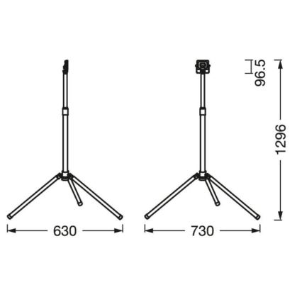 Ledvance - Riflettore LED da esterno con supporto WORKLIGHT TRIPOD LED/10W/230V 6500K IP65