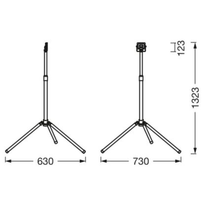 Ledvance - Riflettore LED da esterno con un supporto WORKLIGHT TRIPOD LED/20W/230V 6500K IP65