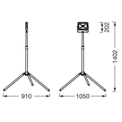 Ledvance - Riflettore LED da esterno con holder WORKLIGHT TRIPOD LED/30W/230V 6500K IP65