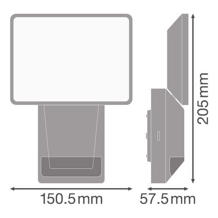 Ledvance - Riflettore LED da esterno con sensore FLOOD LED/15W/230V IP55