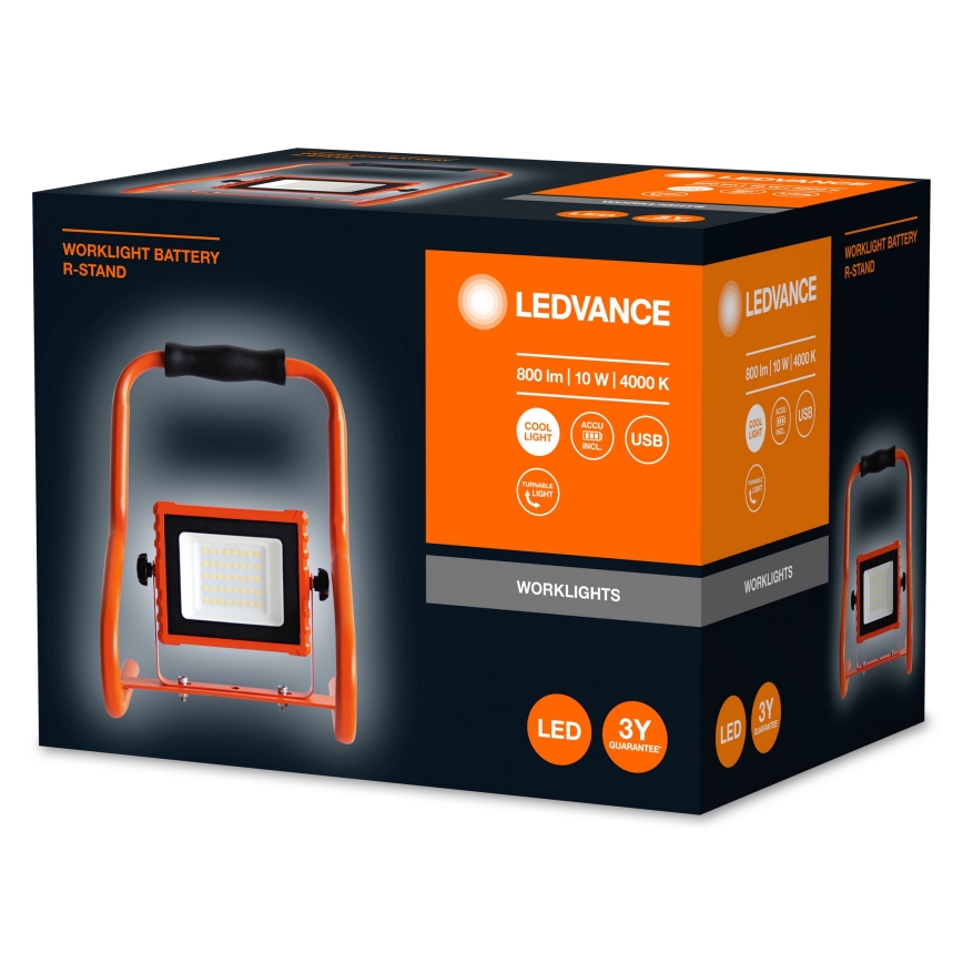 Ledvance - Riflettore LED R-STAND LED/10W/5V 2200 mAh IP44