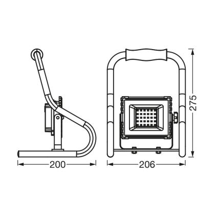 Ledvance - Riflettore LED R-STAND LED/10W/5V 2200 mAh IP44