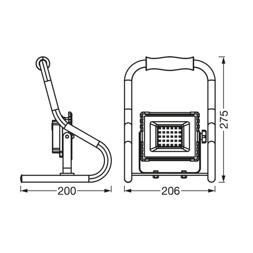 Ledvance - Riflettore LED R-STAND LED/10W/5V 2200 mAh IP44