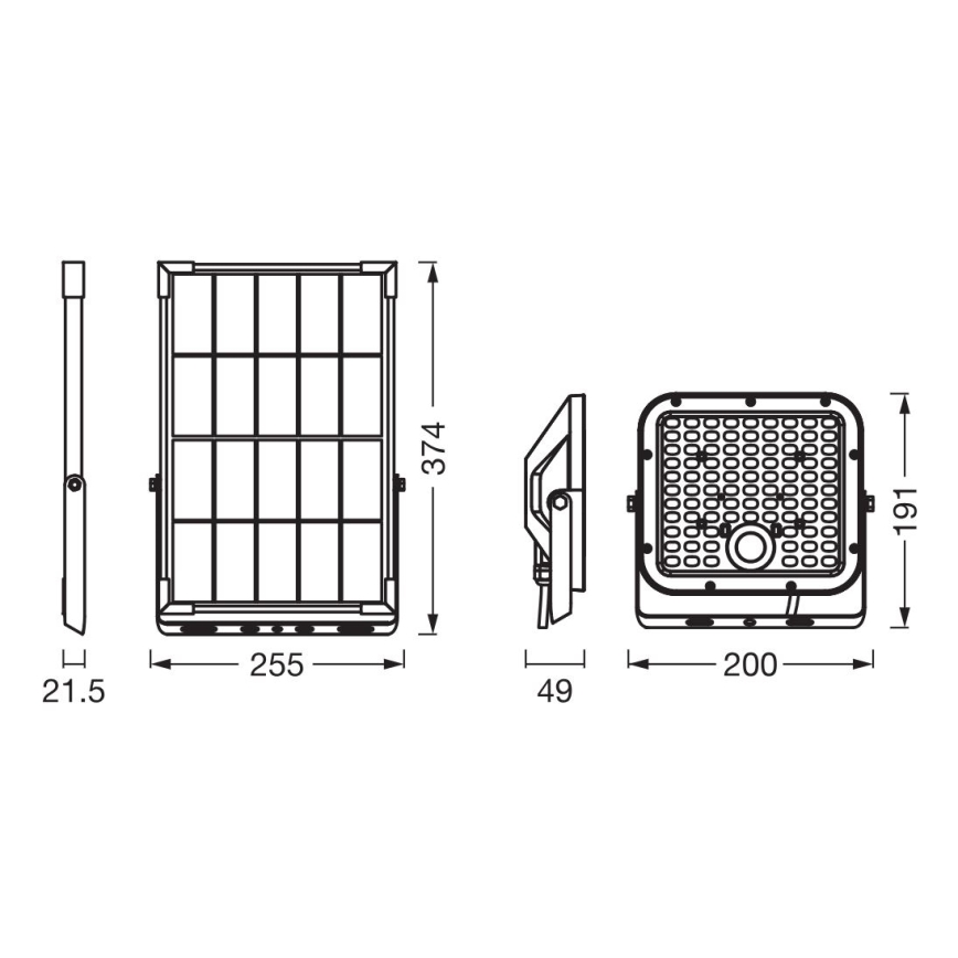 Ledvance - LED Dimmerabile solare per riflettore con sensore FLOOD SPLIT LED/30W/6,4V IP65 + telecomando