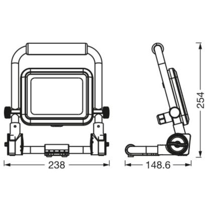 Ledvance - Riflettore LED da esterno WORKLIGHT R-STAND LED/20W/230V 6500K IP54