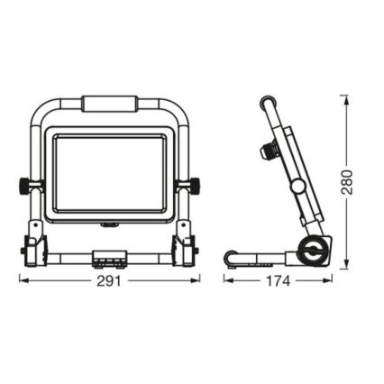 Ledvance - Riflettore LED da esterno WORKLIGHT R-STAND LED/50W/230V 6500K IP65