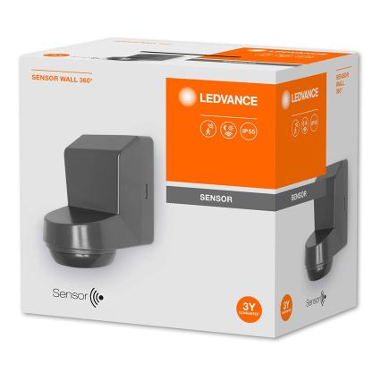 Ledvance - Sensore di movimento a infrarossi per esterni 230V IP55 antracite