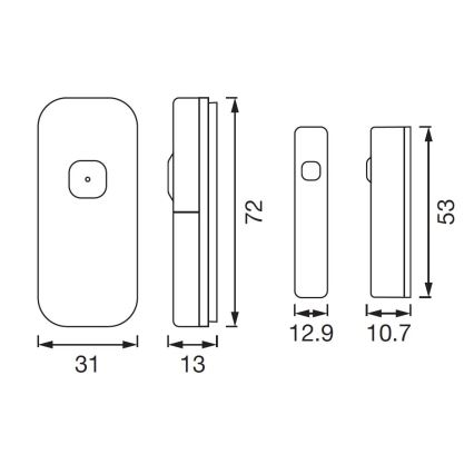 Ledvance - Sensore intelligente per porte e finestre SMART+ 3,7V 500 mAh Wi-fi