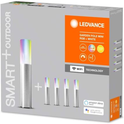 Ledvance - SET 5x Lampada LED RGB da esterno SMART+ MINI 5xLED/3,8W/230V IP65 Wi-Fi