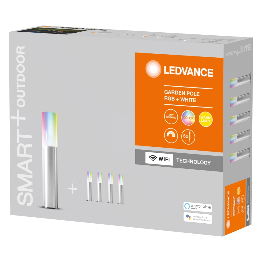 Ledvance - SET 5x LED RGBW Lampada da esterno SMART+ GARDEN PALO 5xLED/5,7W/230V IP65 Wi-Fi