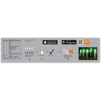 Ledvance - SET 5x LED RGBW Lampada da esterno SMART+ GARDEN PALO 5xLED/5,7W/230V IP65 Wi-Fi