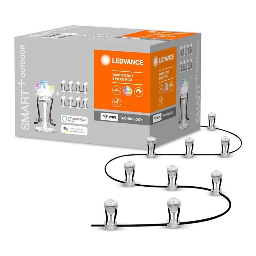 Ledvance - Set di prolunga esterno LED RGB SMART+ DOT 9xLED/2,5W/230V IP65 Wi-Fi
