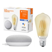 Ledvance - Smart speaker Google Nest Mini + Lampadina LED Dimmerabile SMART+ E27/5,5W/230V