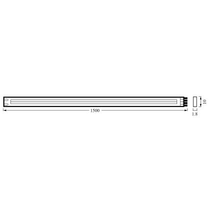 Ledvance - Striscia LED dimmerabile FLEX COB 1,5m LED/13W/230V 2700-6500K + telecomando