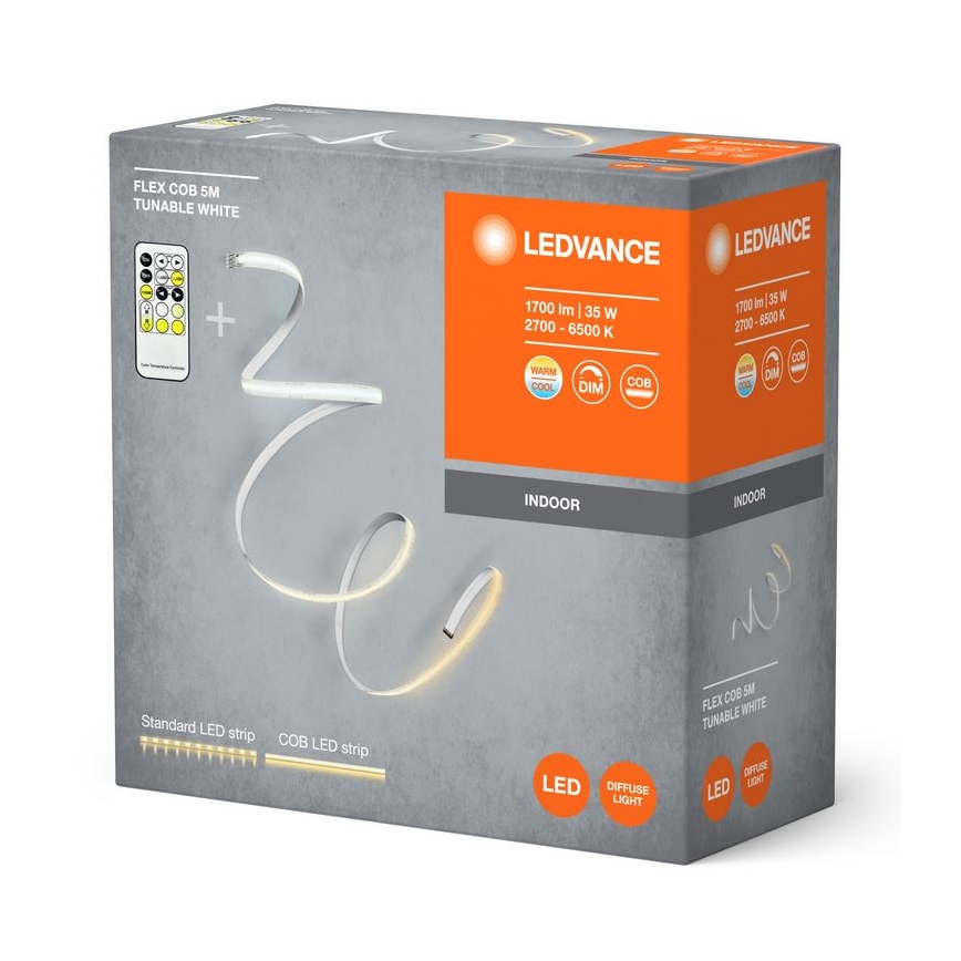 Ledvance - Striscia LED dimmerabile FLEX COB 5m LED/35W/230V 2700-6500K + telecomando