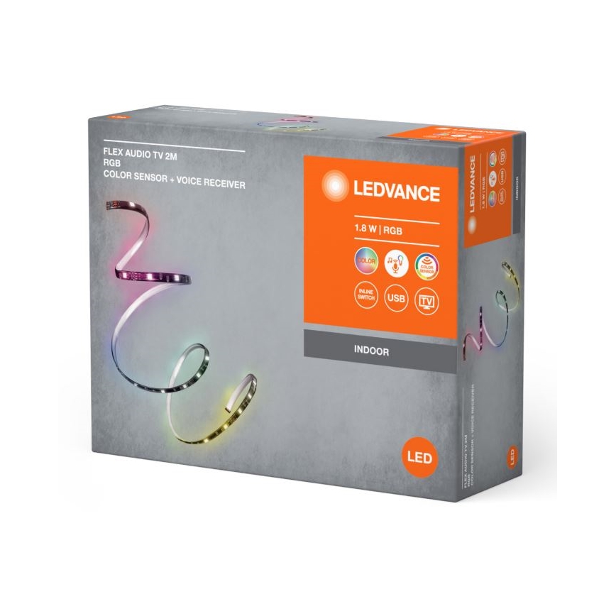 Ledvance - Striscia LED RGB dimmerabile per TV con sensore FLEX AUDIO 2m LED/1,8W/5V