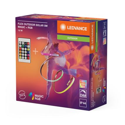 Ledvance - Striscia LED RGB solare dimmerabile FLEX MAGIC 5m LED/1,6W/5V + telecomando