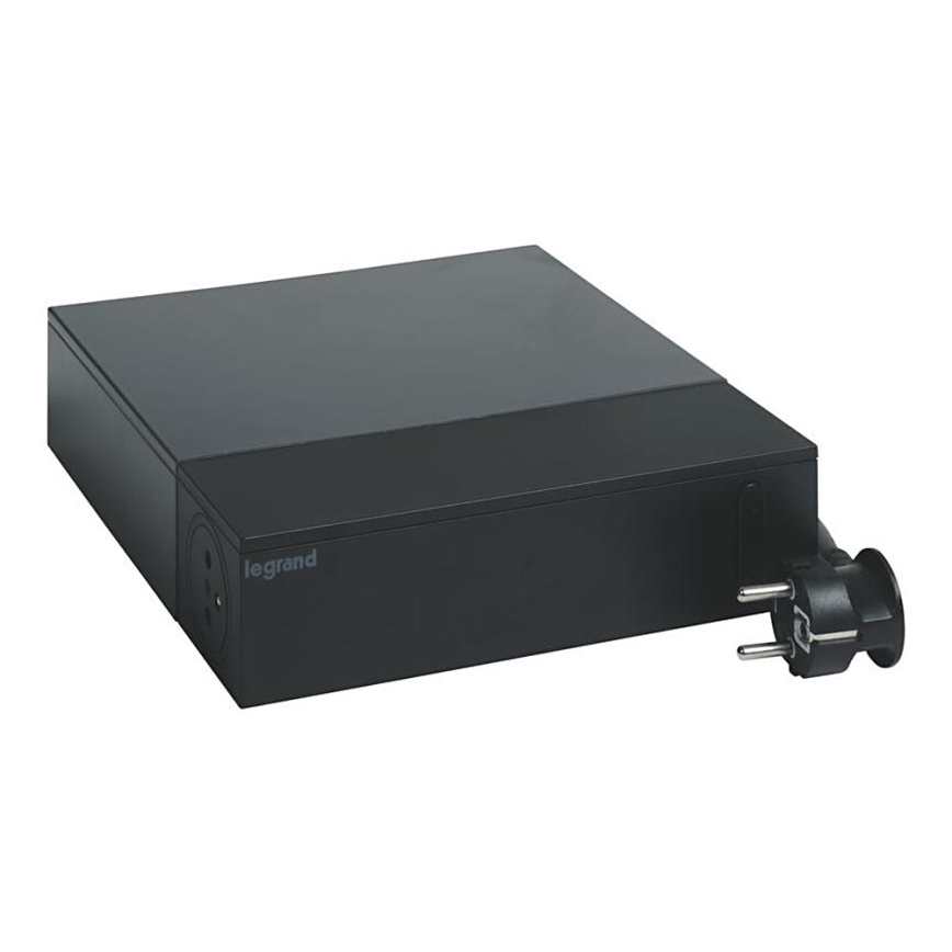 Legrand 049430 - HUB multimediale con interruttore 4Z Tipo E + 4Z Tipo C 2m nero