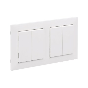 Legrand - 2x Interruttore doppio per scala n. 5 con placca SUNO bianco