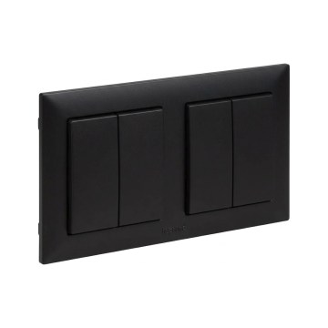 Legrand - 2x Interruttore doppio serie n. 5 con cornice SUNO nero
