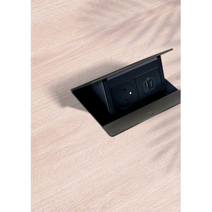 Legrand 654802 - Cornice presa per il tavolo POP-UP 4M nero