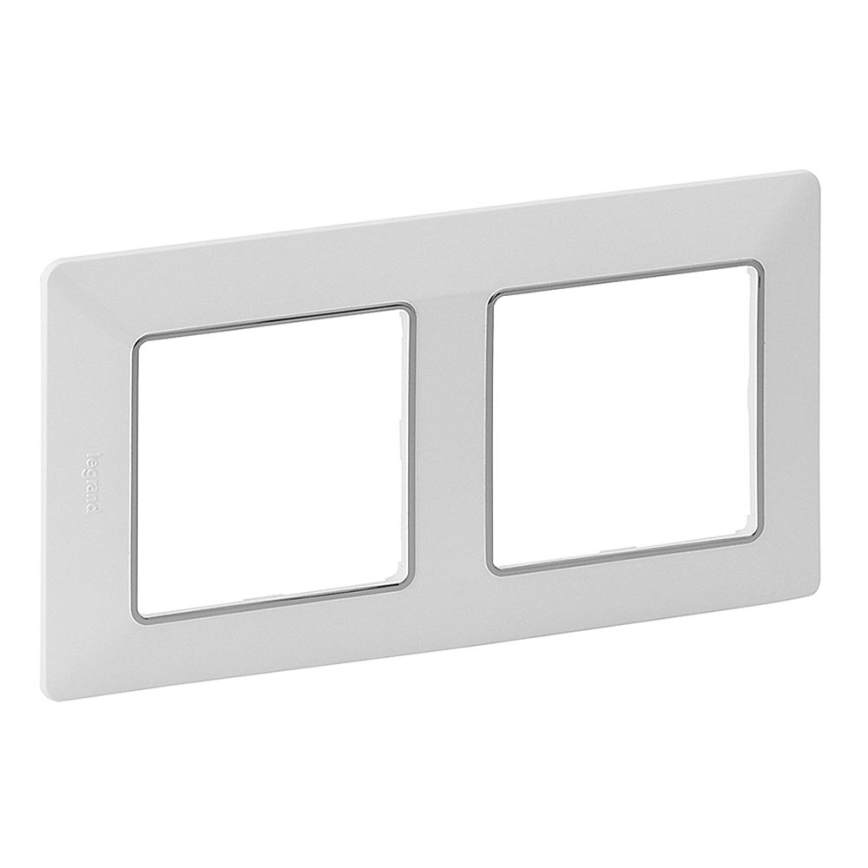 Legrand 754032 - Cornice per interruttori VALENA LIFE 2P bianco/cromo