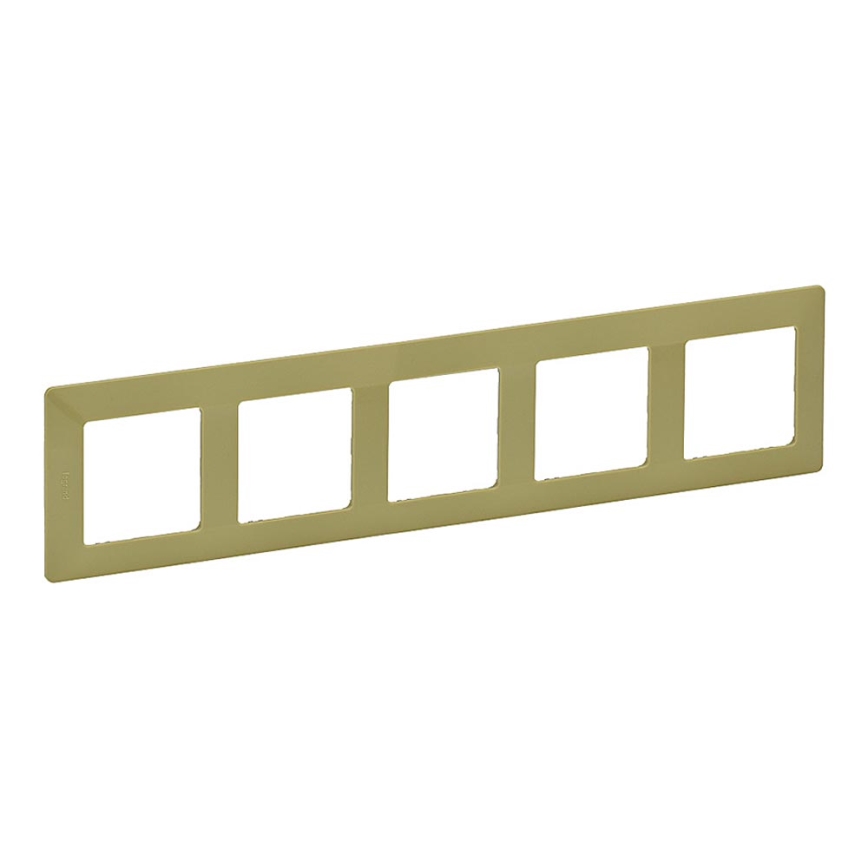 Legrand 754085 - Cornice per interruttori VALENA LIFE 5P verde