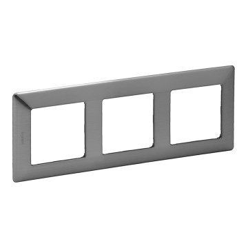 Legrand 754153 - Cornice per interruttori VALENA LIFE 3P acciaio inossidabile