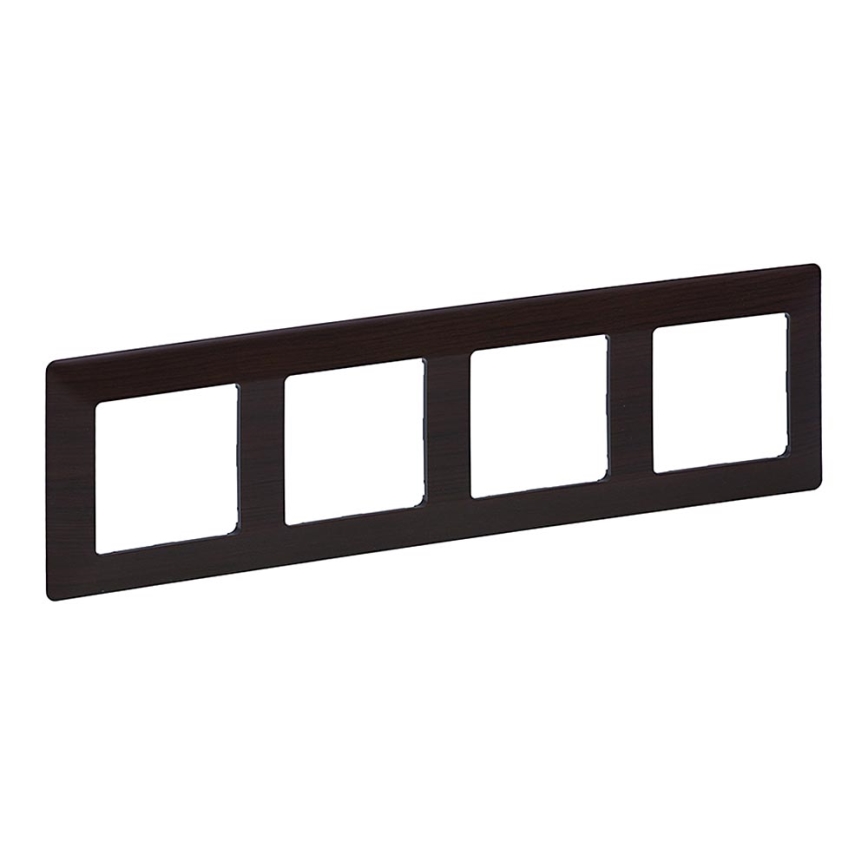 Legrand 754174 - Cornice per interruttori VALENA LIFE 4P legno scuro