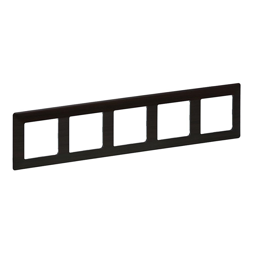 Legrand 754175 - Cornice per interruttori VALENA LIFE 5P legno scuro