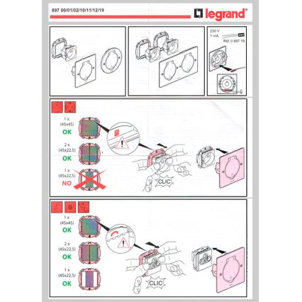 Legrand 89700 - Cornice per la presa da pavimento PLATINUM 2M IP44 IP44 acciaio inossidabile