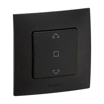 Legrand - Comando per tapparelle con cornice NILOE nero