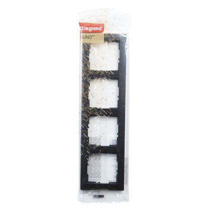 Legrand - Cornice 4 posti SUNO nera