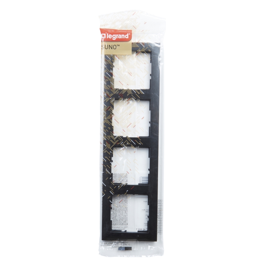 Legrand - Cornice 4 posti SUNO nera