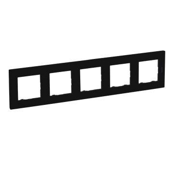 Legrand - Cornice a cinque moduli NILOE STEP nera