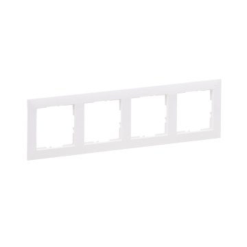 Legrand - Cornice a quattro posti SUNO bianca