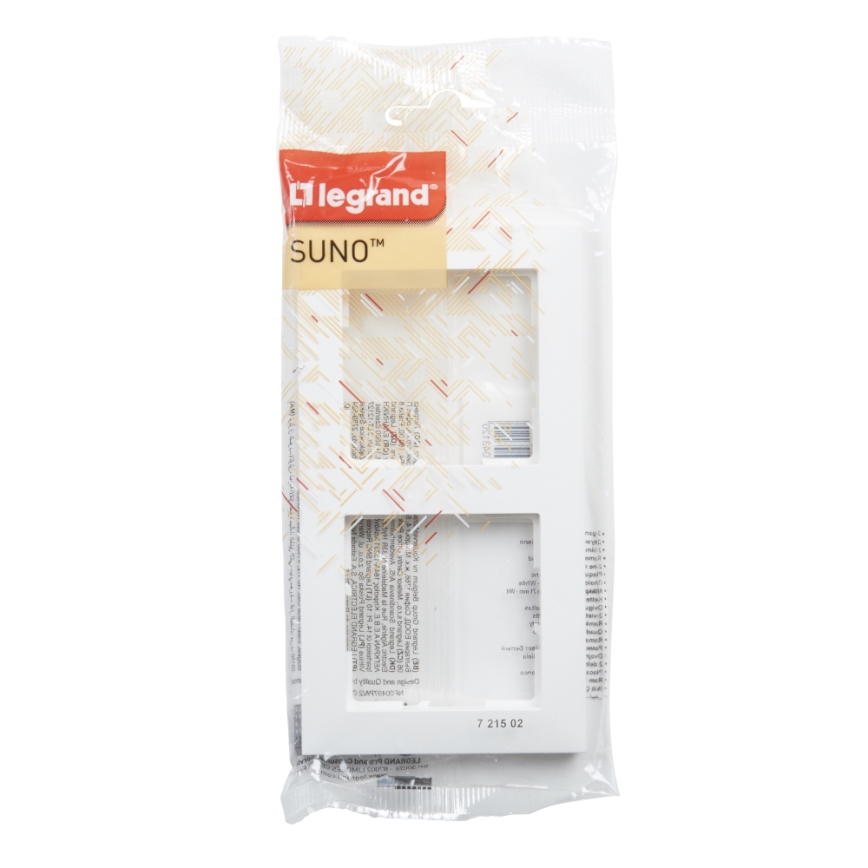 Legrand - Cornice doppia SUNO bianca