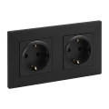 Legrand - Doppia presa domestica SCHUKO NILOE STEP 250V nera