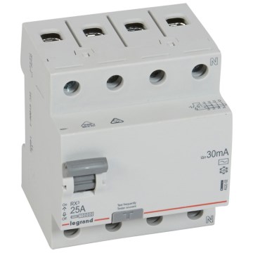 Legrand - Interruttore differenziale 4 poli RX3 4P 25A 30mA AC
